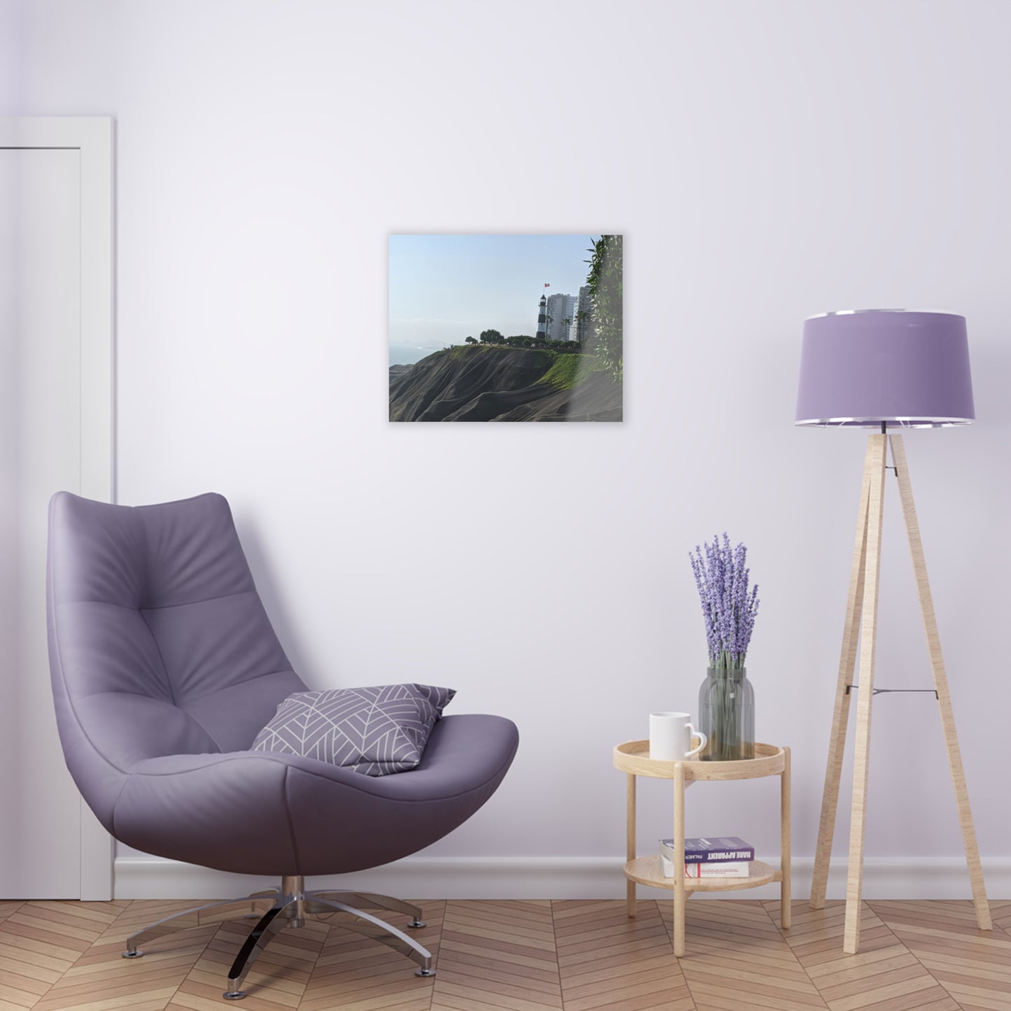 Miraflores Lighthouse in Lima Peru on Acrylic Glass Wall Art - Cosas y Punto