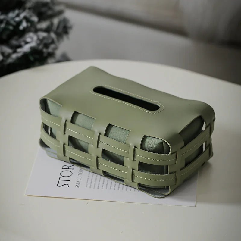 Modern Elegant Leather Tissue Box - Cosas y Punto