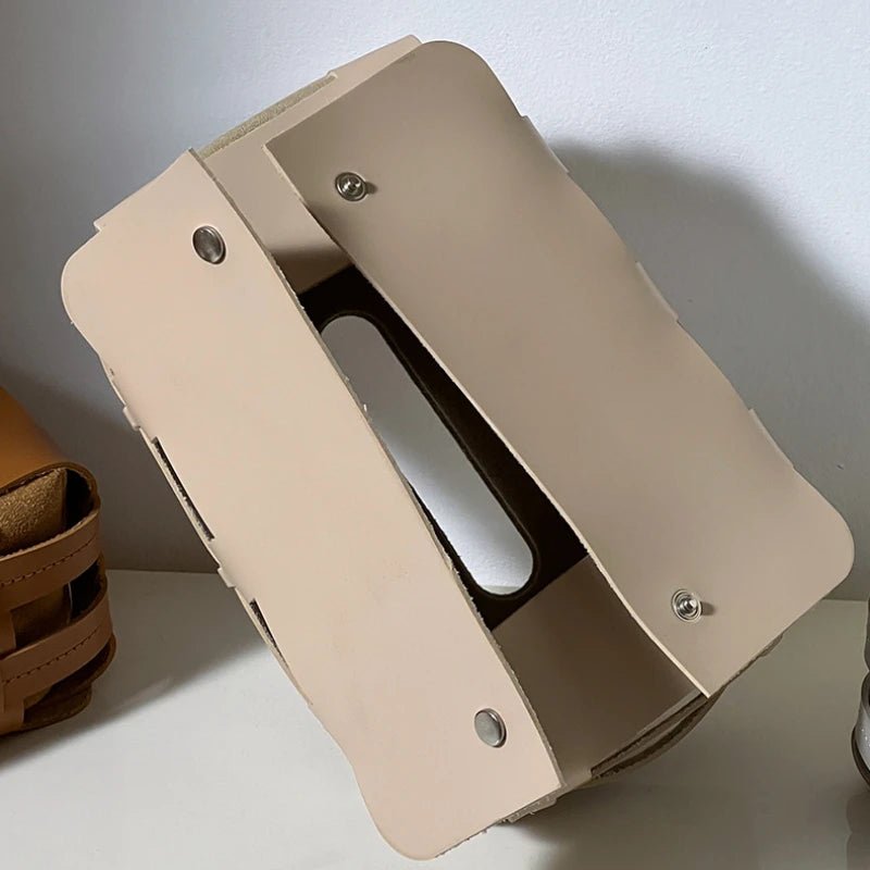 Modern Elegant Leather Tissue Box - Cosas y Punto