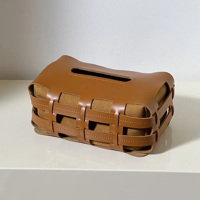 Modern Elegant Leather Tissue Box - Cosas y Punto