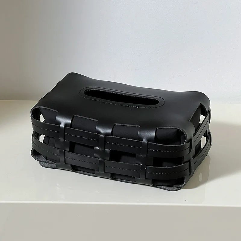 Modern Elegant Leather Tissue Box - Cosas y Punto