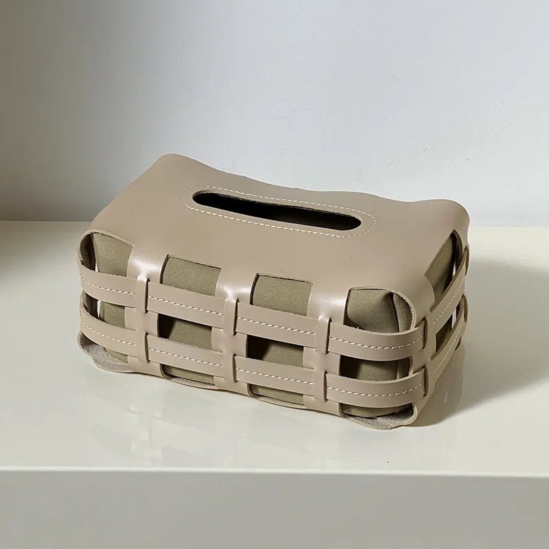 Modern Elegant Leather Tissue Box - Cosas y Punto