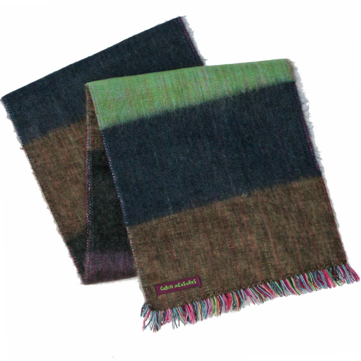 Unisex Colorblock Alpaca Scarf - Cosas y Punto
