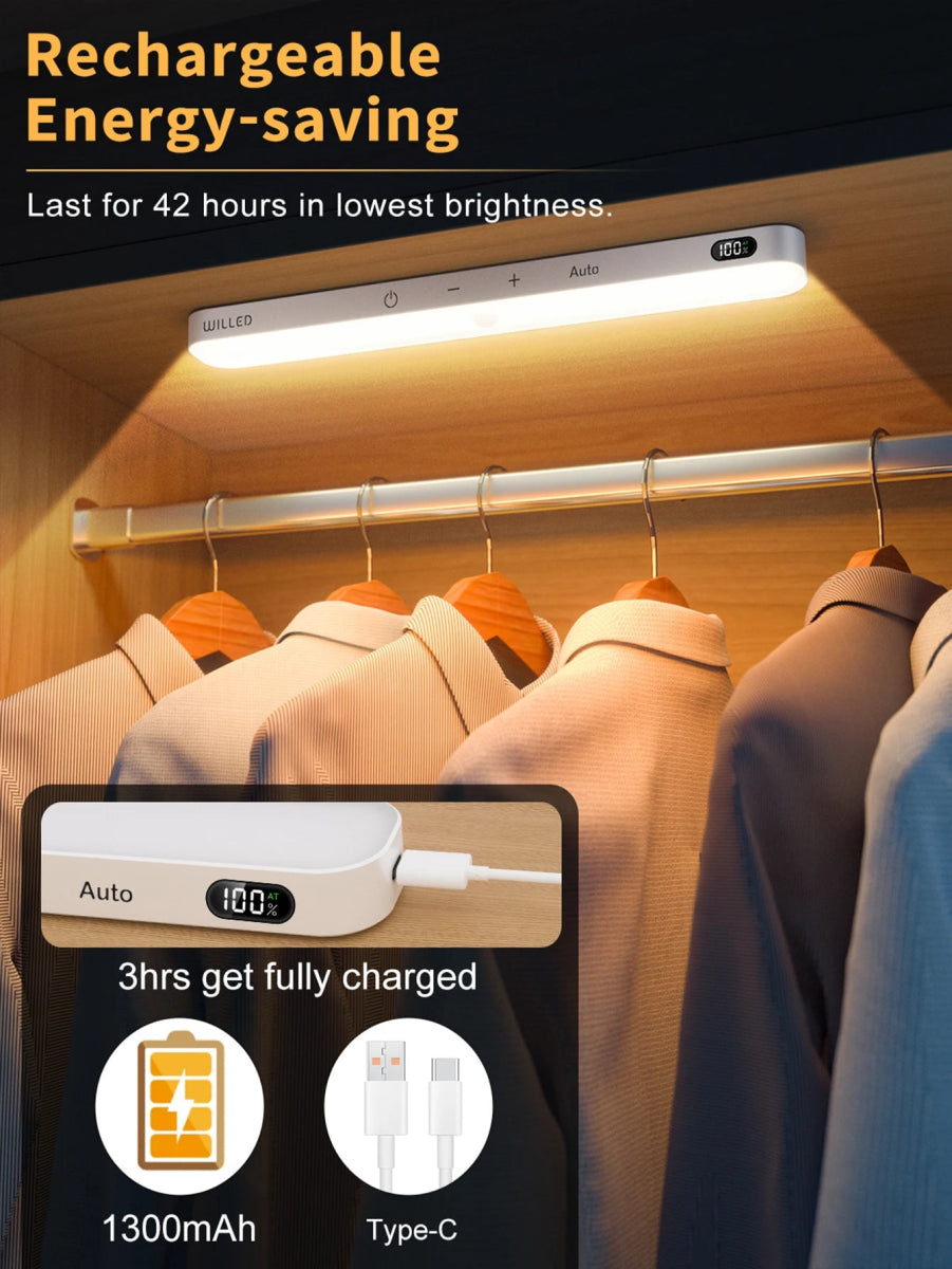 WILLED Rechargeable Warm Light Motion Sensor Cabinet Light - Cosas y Punto