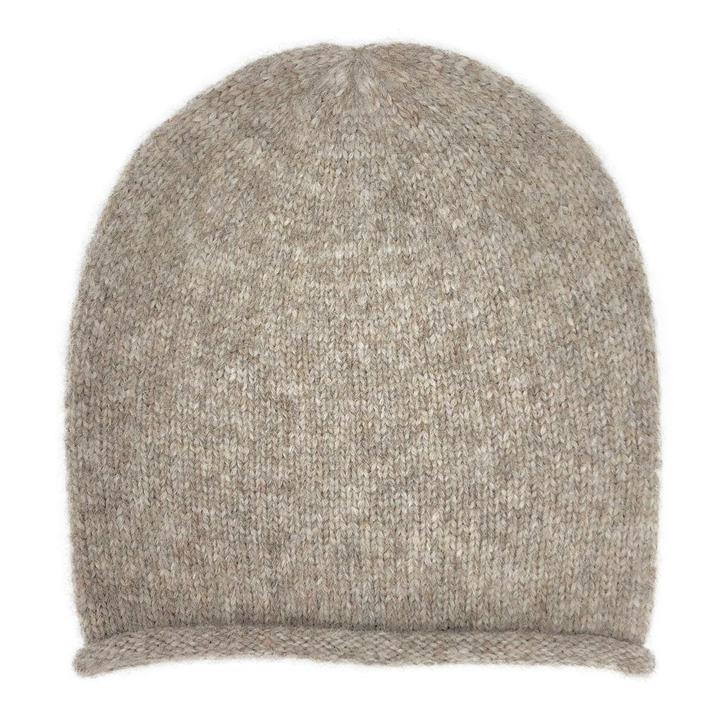Beige Essential Knit Alpaca Beanie - Cosas y Punto