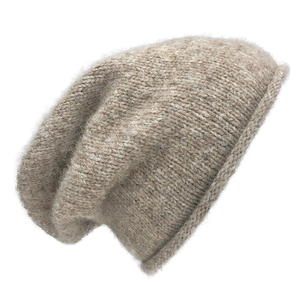 Beige Essential Knit Alpaca Beanie - Cosas y Punto