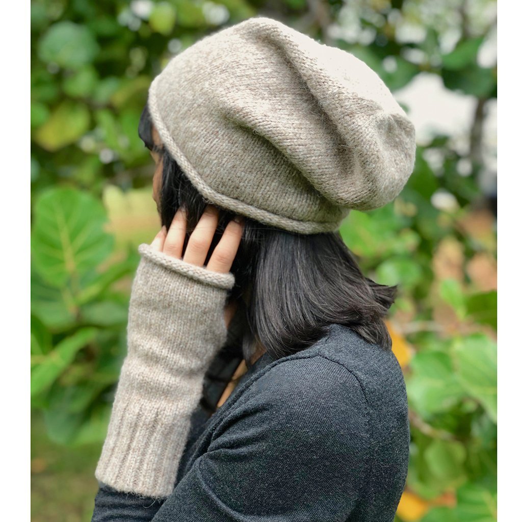 Beige Essential Knit Alpaca Gloves - Cosas y Punto