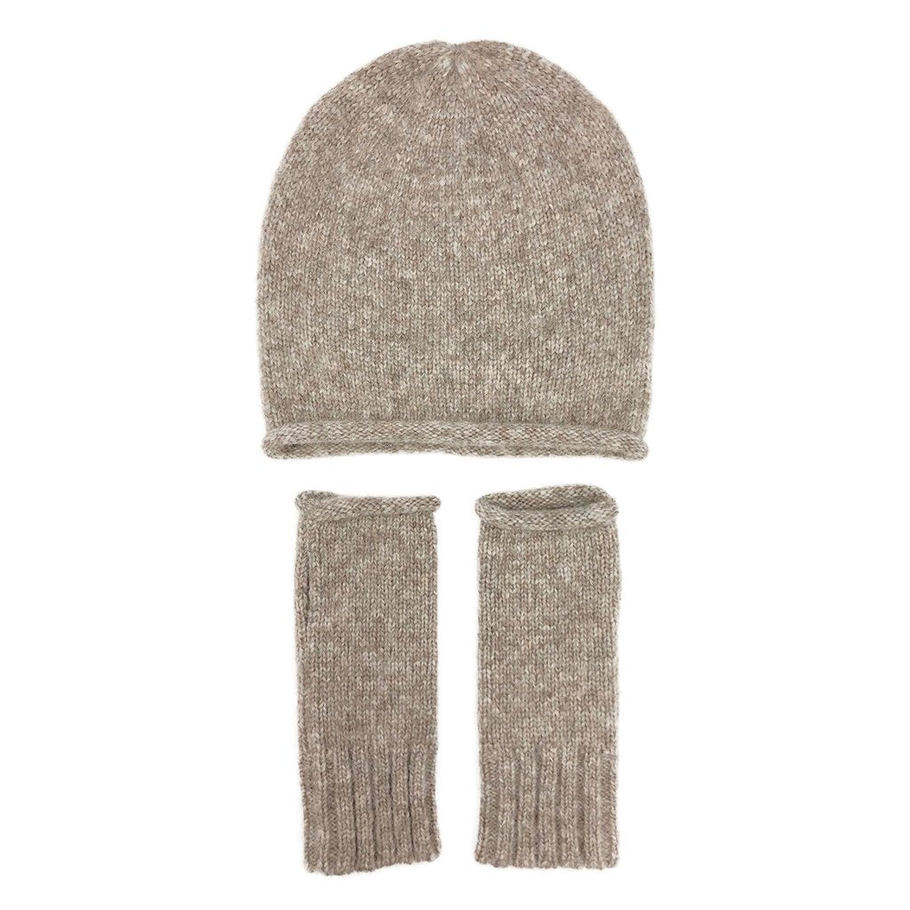 Beige Essential Knit Alpaca Gloves - Cosas y Punto