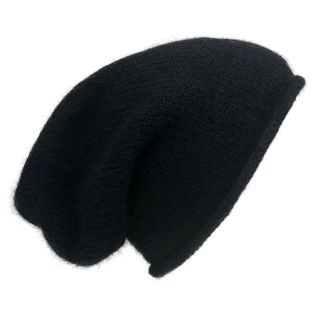 Black Essential Knit Alpaca Beanie - Cosas y Punto