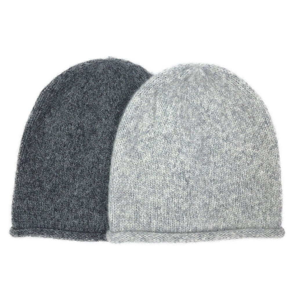 Charcoal Essential Knit Alpaca Beanie - Cosas y Punto