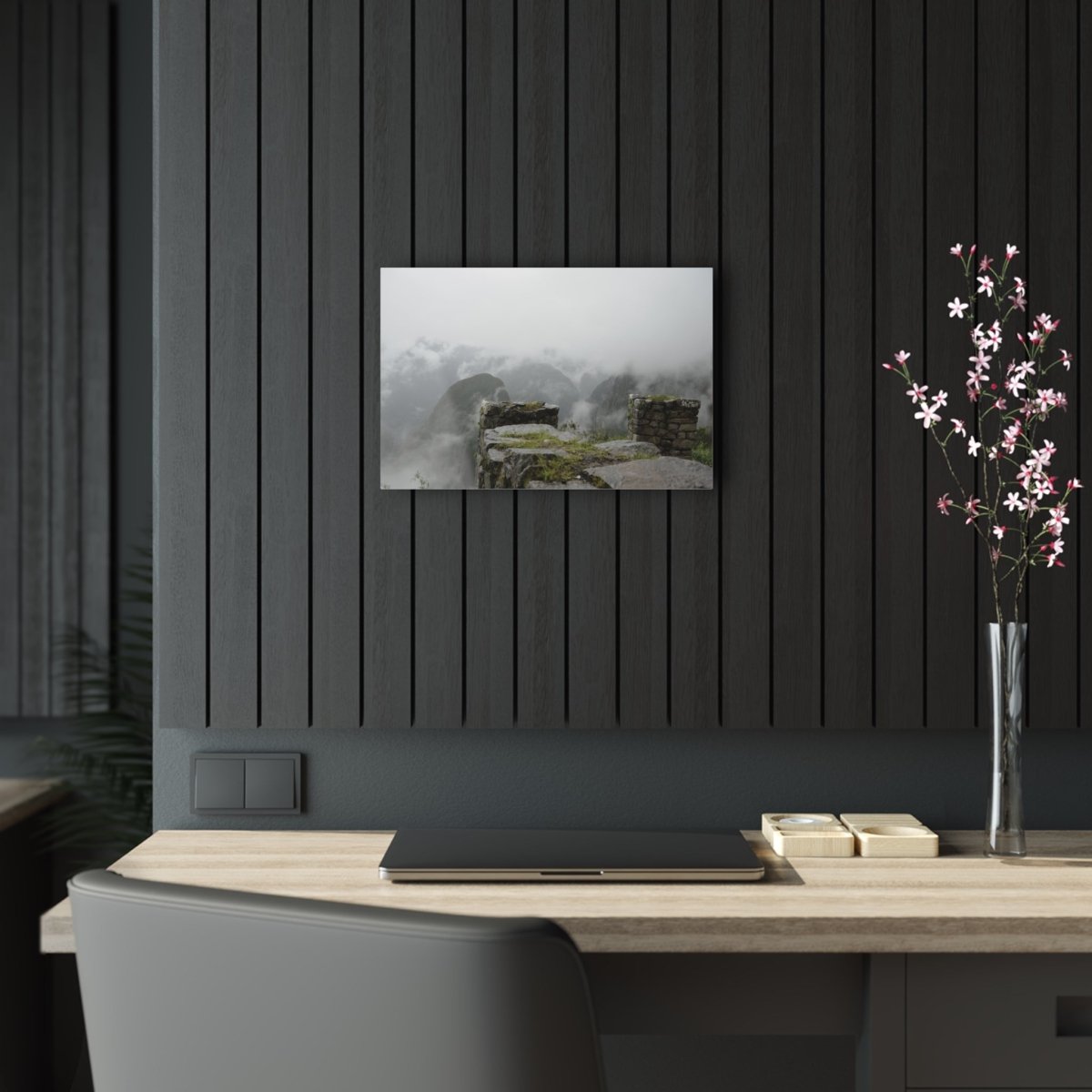 Clouds Passing Machu Picchu on Acrylic Glass Wall Art - Cosas y Punto