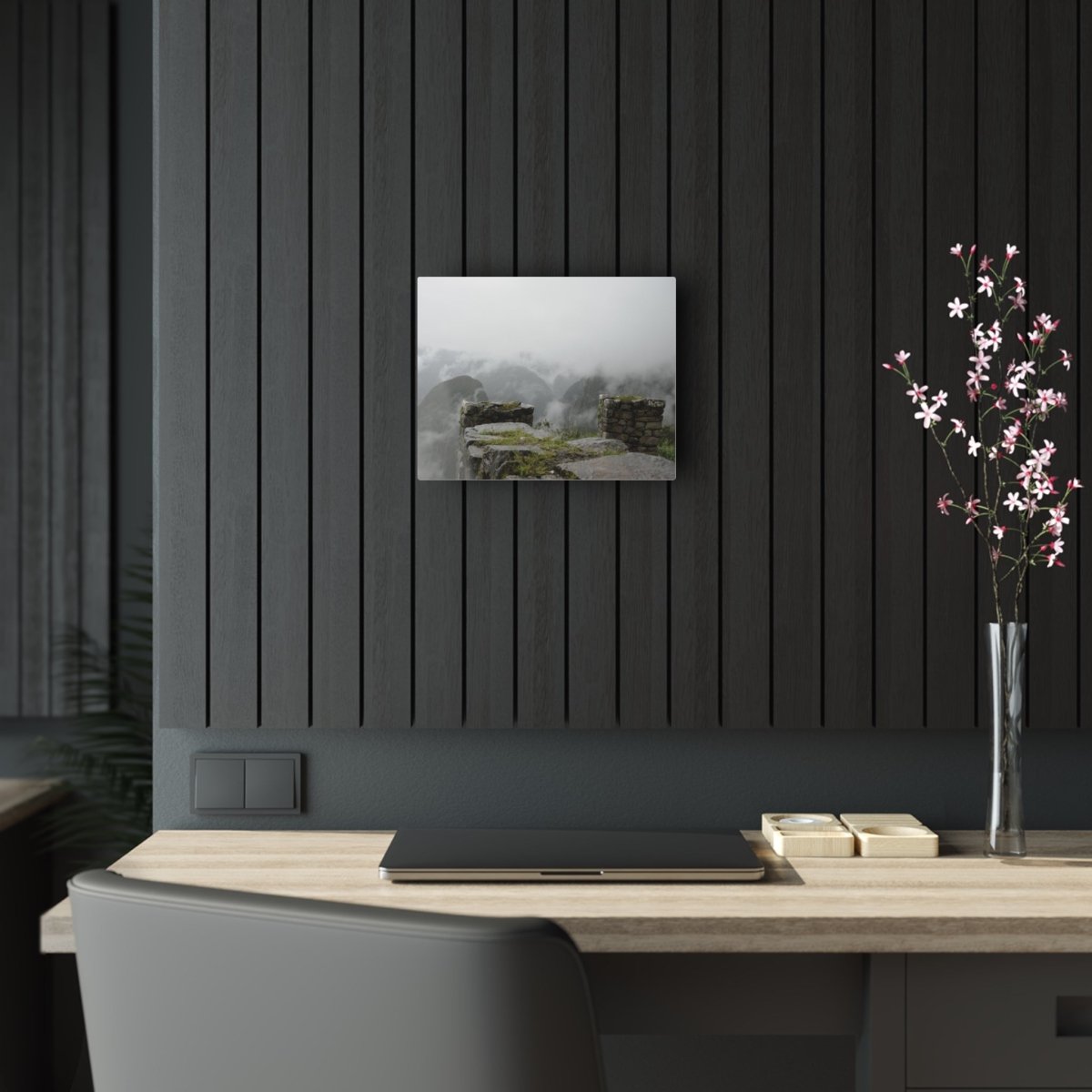 Clouds Passing Machu Picchu on Acrylic Glass Wall Art - Cosas y Punto