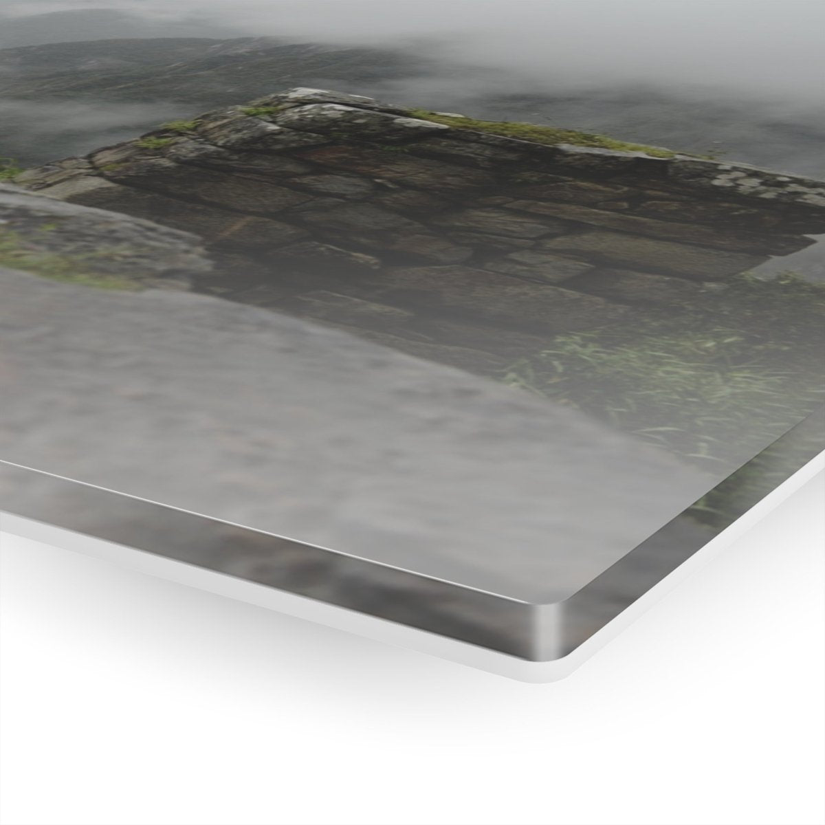 Clouds Passing Machu Picchu on Acrylic Glass Wall Art - Cosas y Punto