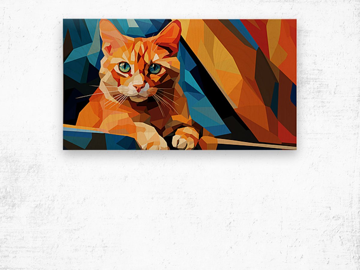 Cubist Whiskers - Vibrant Feline Pop Art - Cosas y Punto