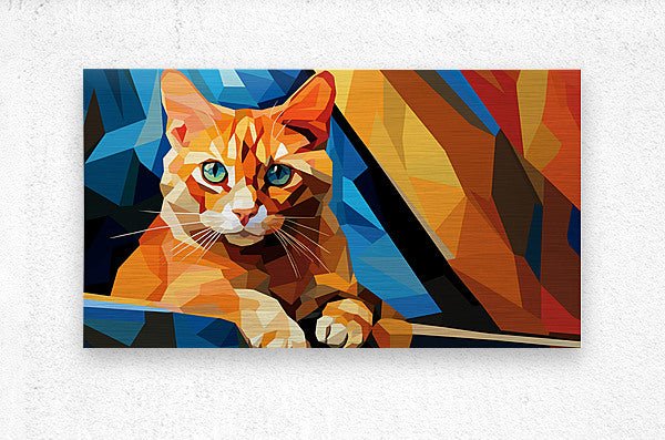 Cubist Whiskers - Vibrant Feline Pop Art - Cosas y Punto