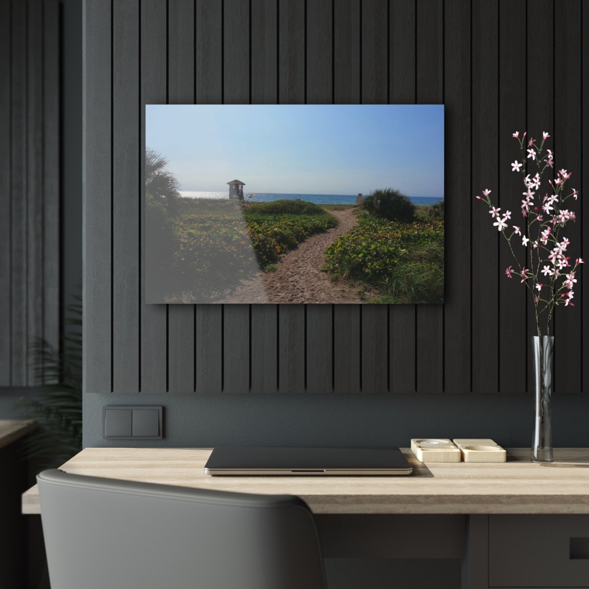 Entering the beach on Acrylic Glass Wall Art - Cosas y Punto