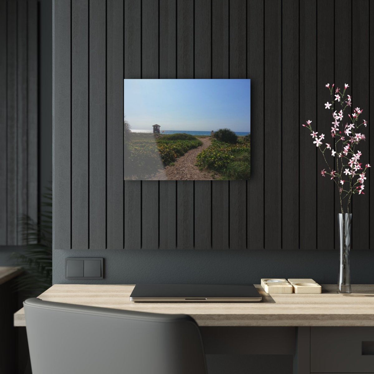 Entering the beach on Acrylic Glass Wall Art - Cosas y Punto