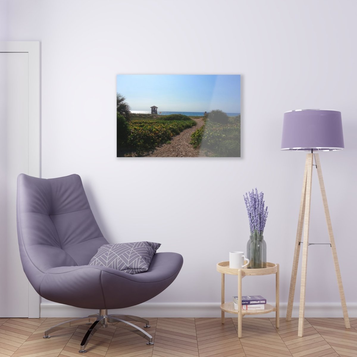 Entering the beach on Acrylic Glass Wall Art - Cosas y Punto