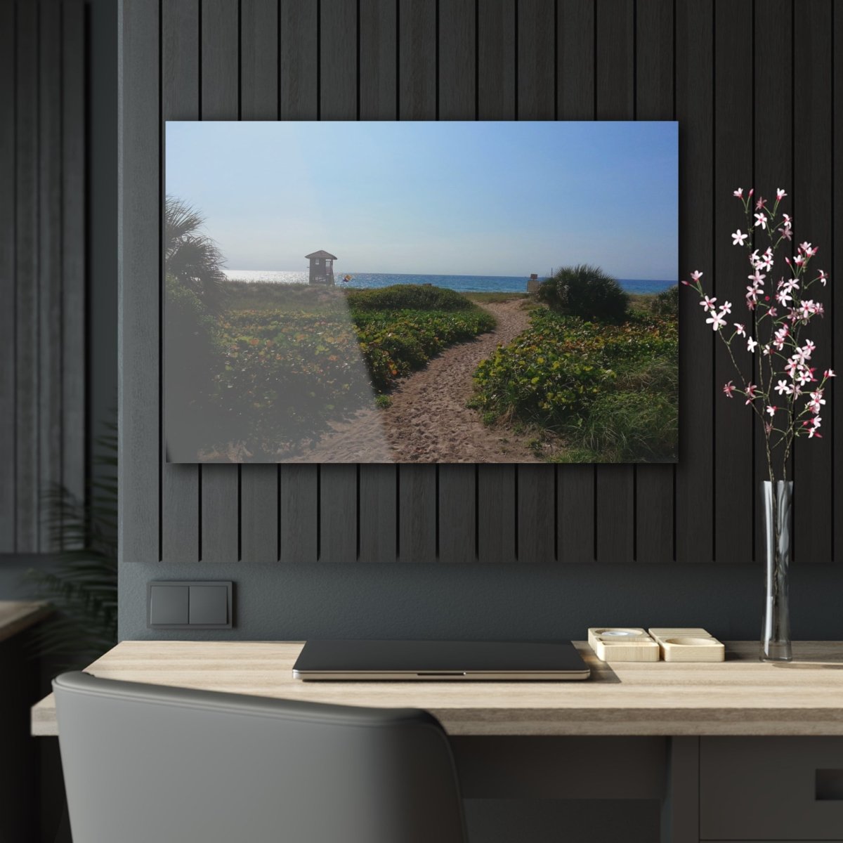 Entering the beach on Acrylic Glass Wall Art - Cosas y Punto