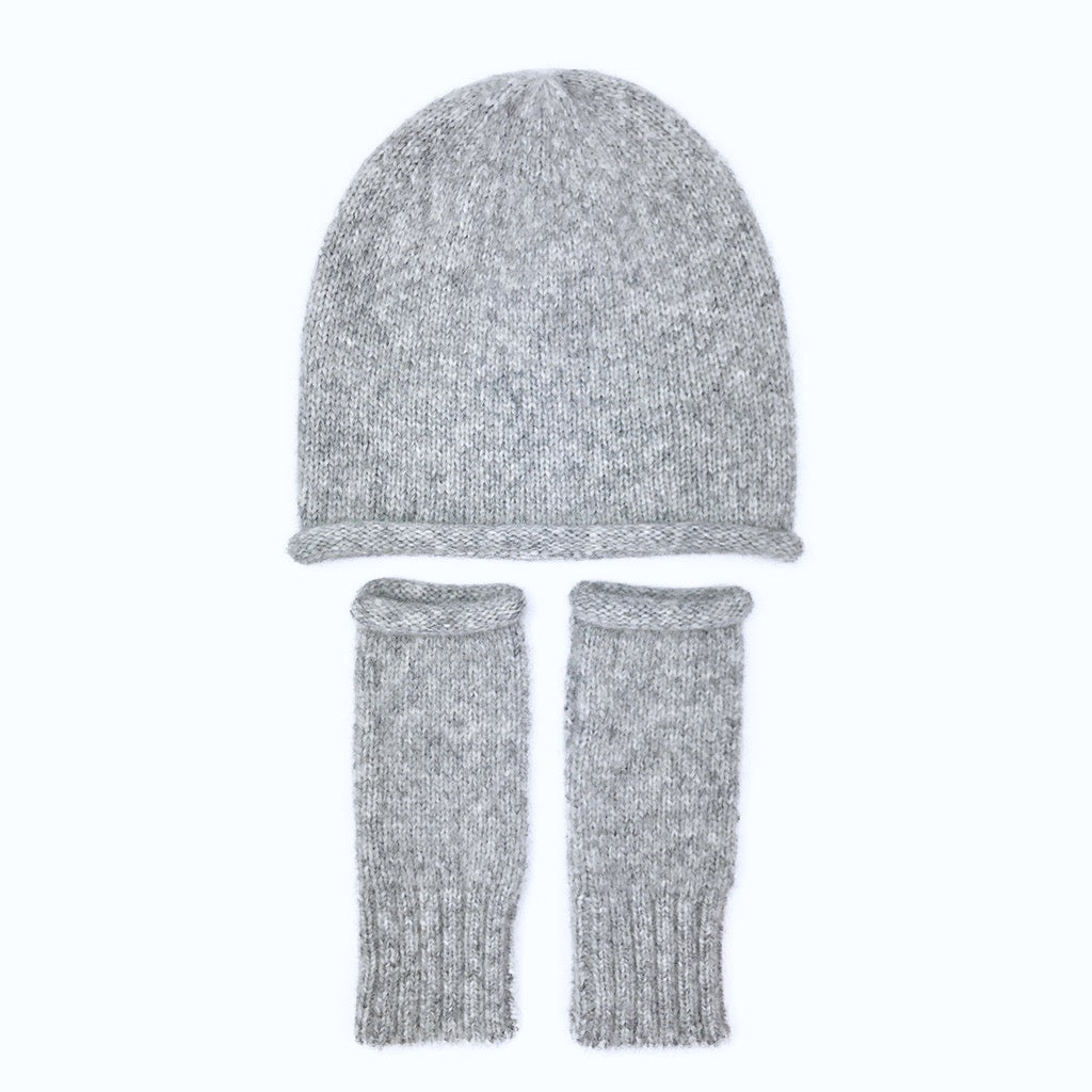 Gray Essential Knit Alpaca Gloves - Cosas y Punto