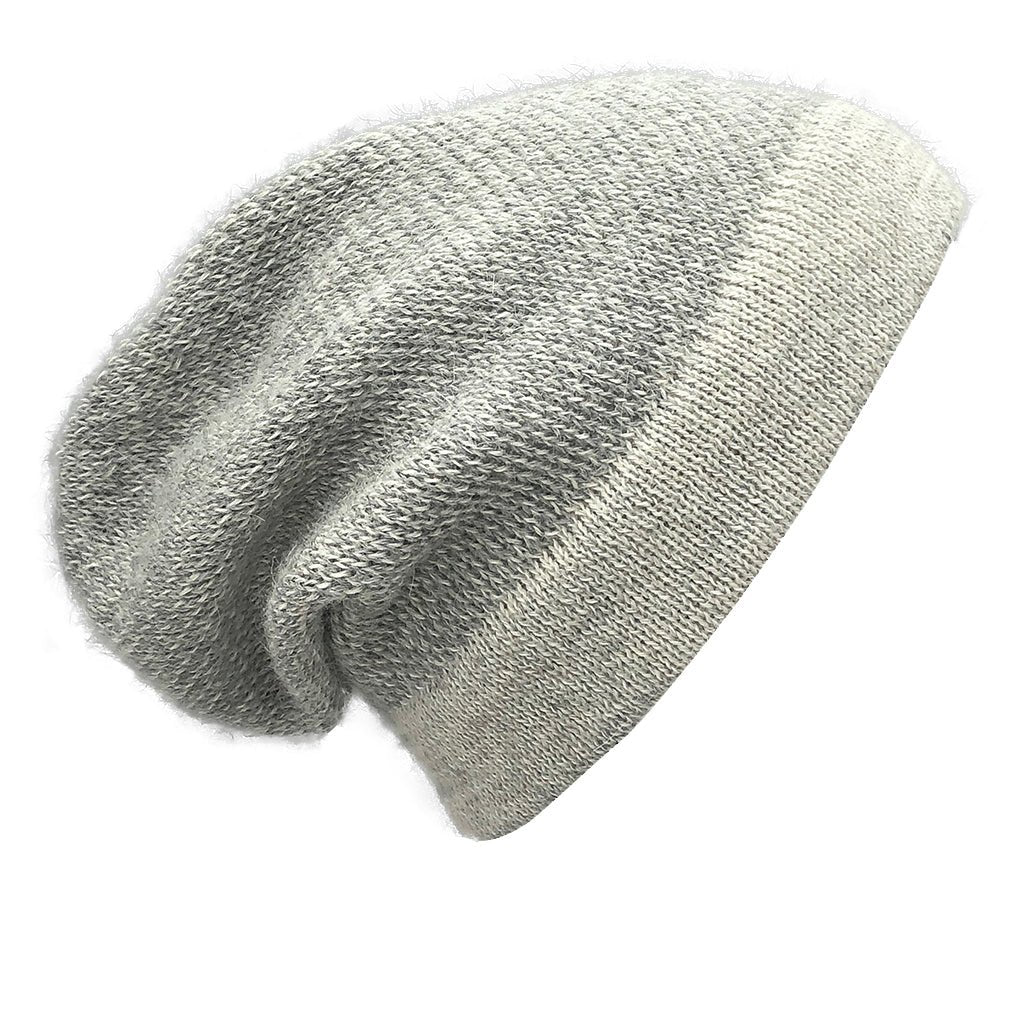 Gray Interwoven Alpaca Beanie - Cosas y Punto