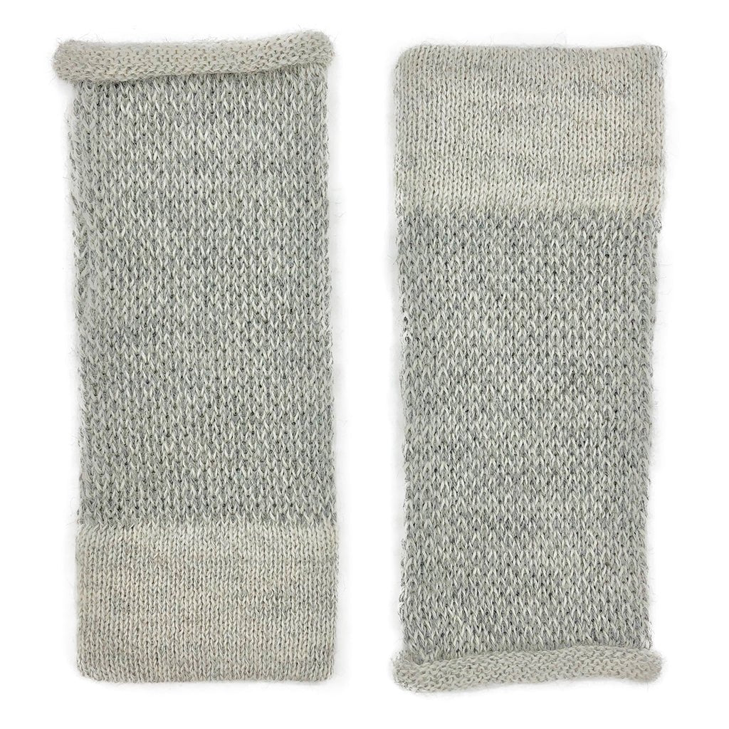 Gray Interwoven Alpaca Gloves - Cosas y Punto