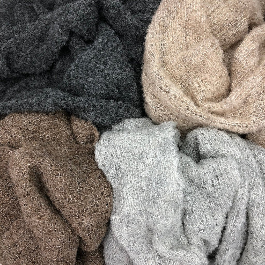 Gray Ultra Plush Alpaca Scarf - Cosas y Punto