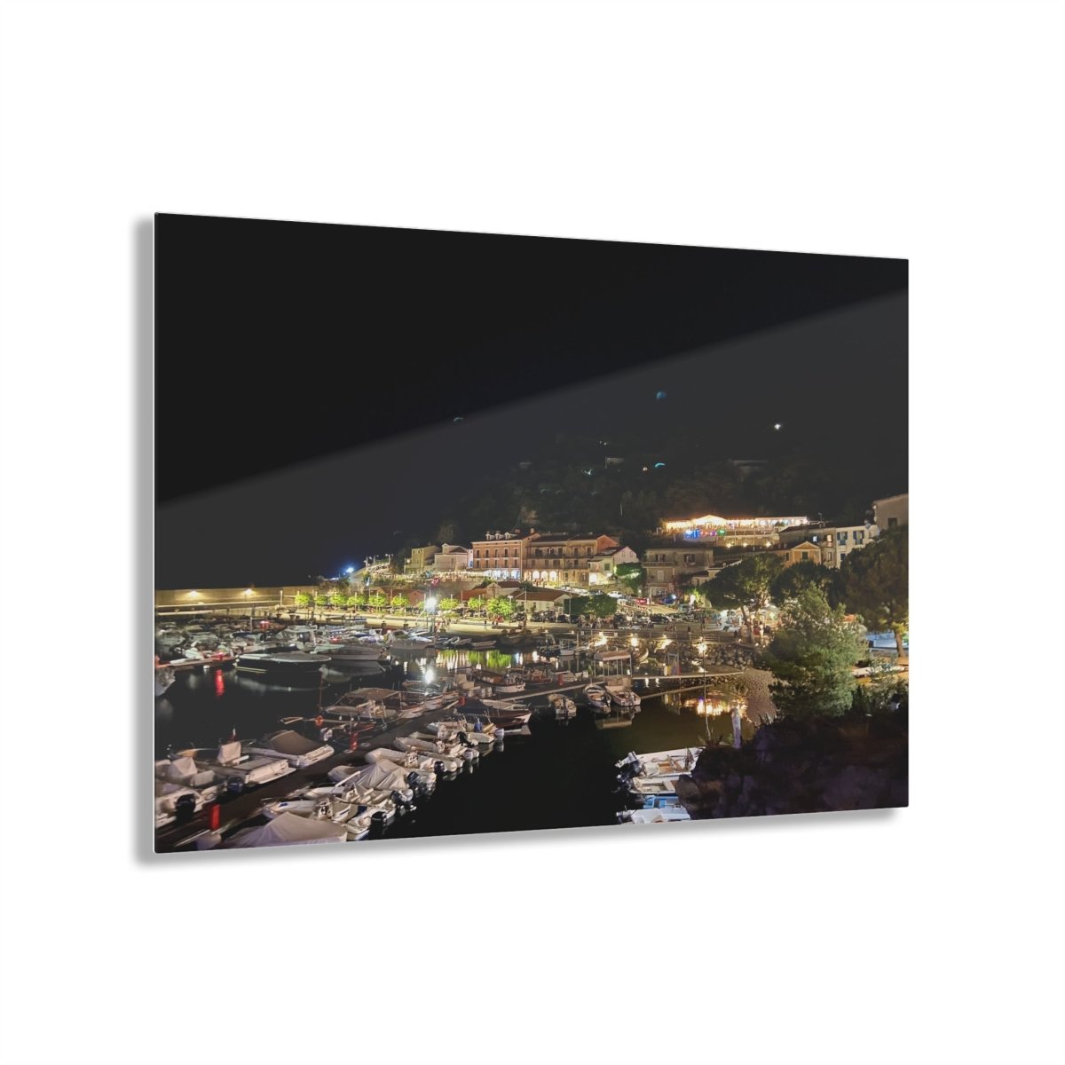 Maratea Bay at night on Acrylic Glass Wall Art - Cosas y Punto