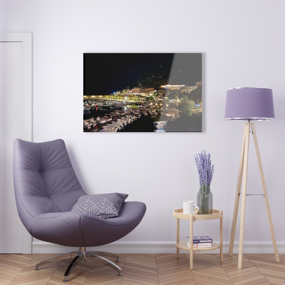 Maratea Bay at night on Acrylic Glass Wall Art - Cosas y Punto