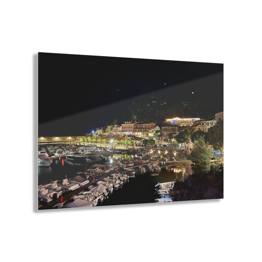 Maratea Bay at night on Acrylic Glass Wall Art - Cosas y Punto