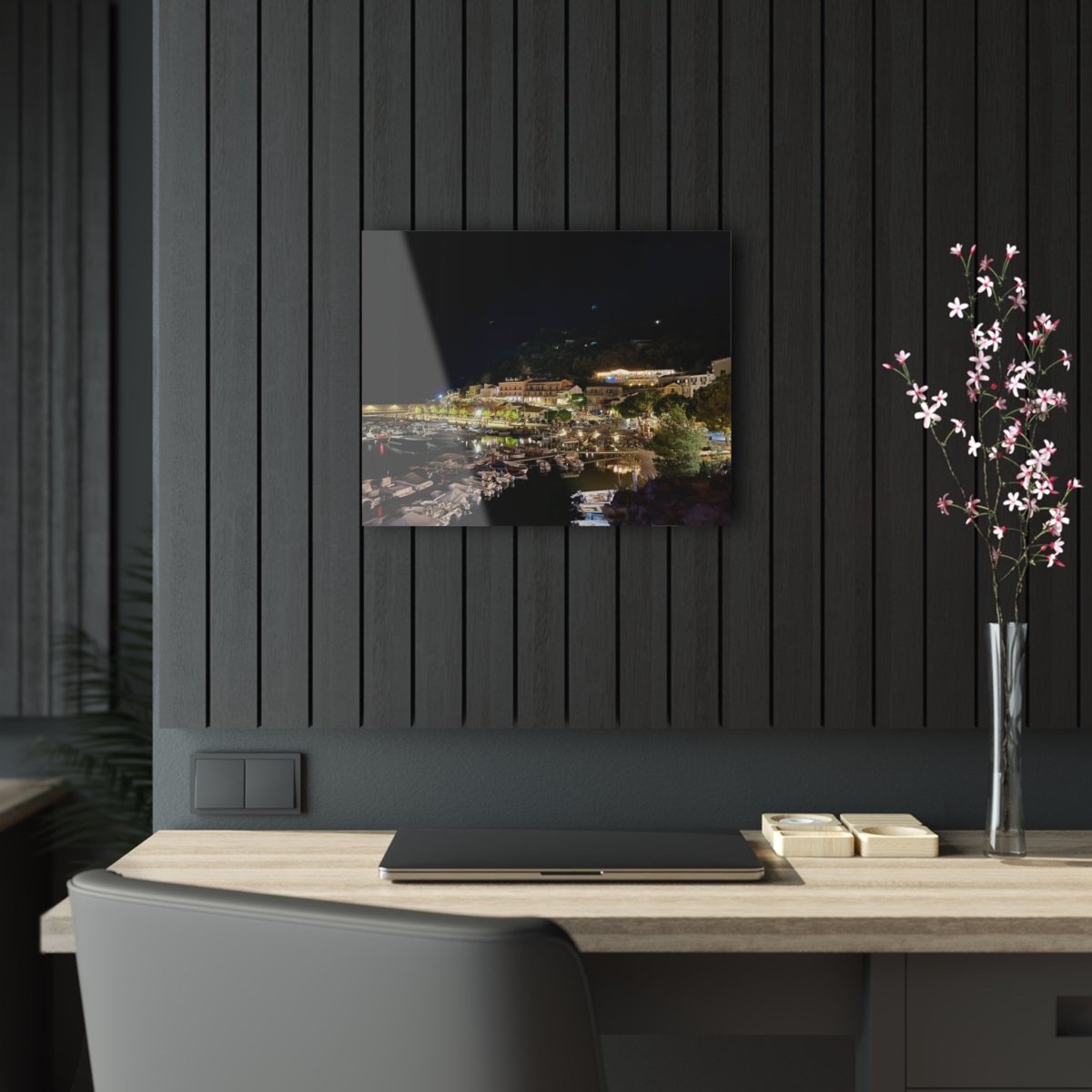 Maratea Bay at night on Acrylic Glass Wall Art - Cosas y Punto