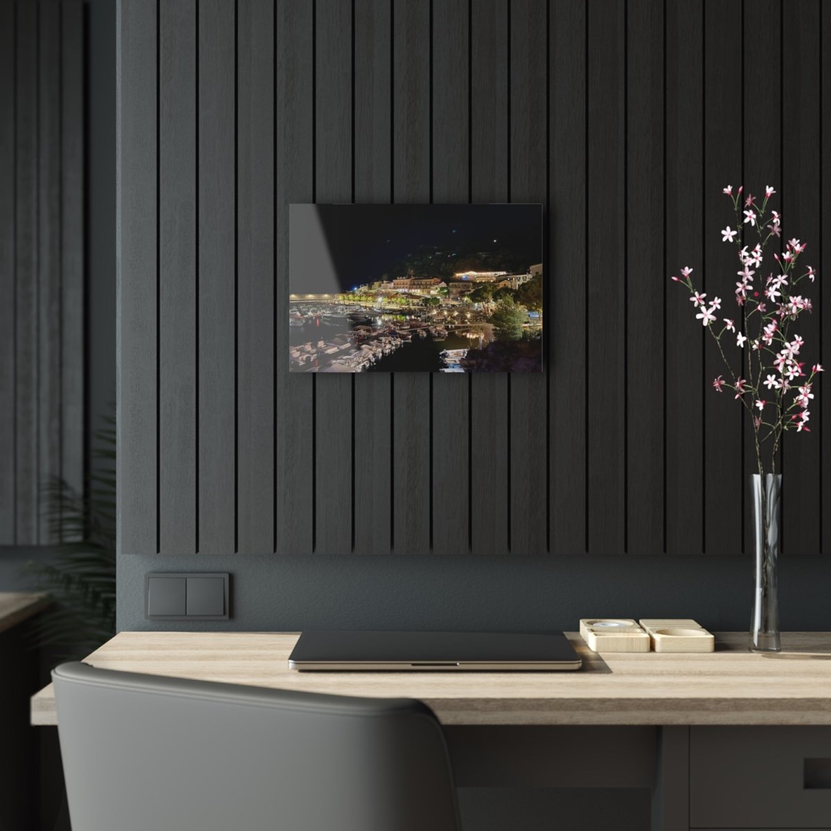 Maratea Bay at night on Acrylic Glass Wall Art - Cosas y Punto