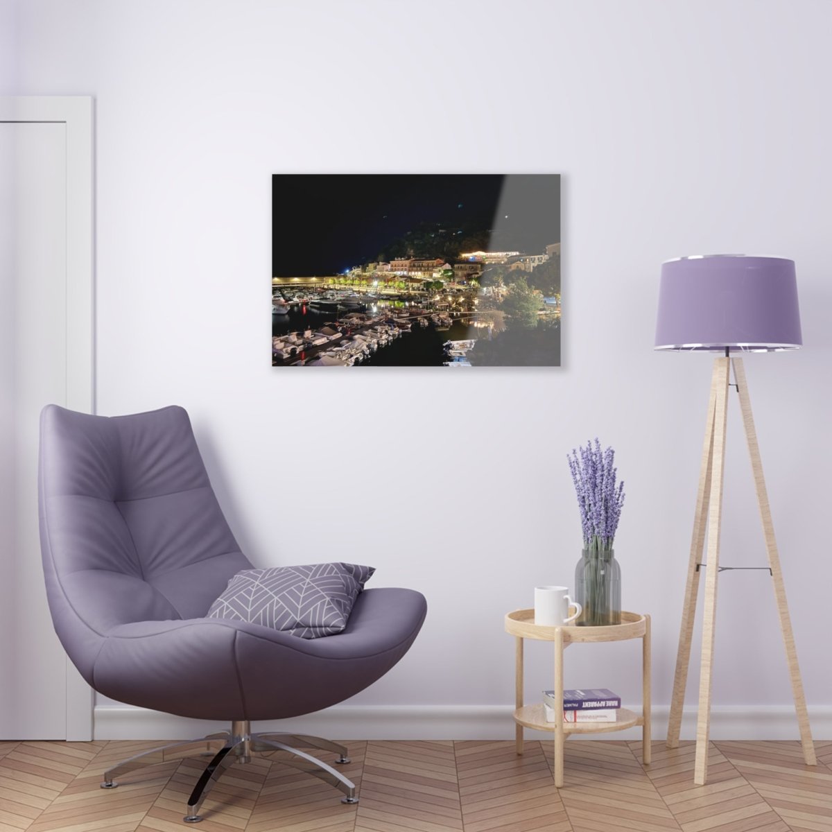 Maratea Bay at night on Acrylic Glass Wall Art - Cosas y Punto