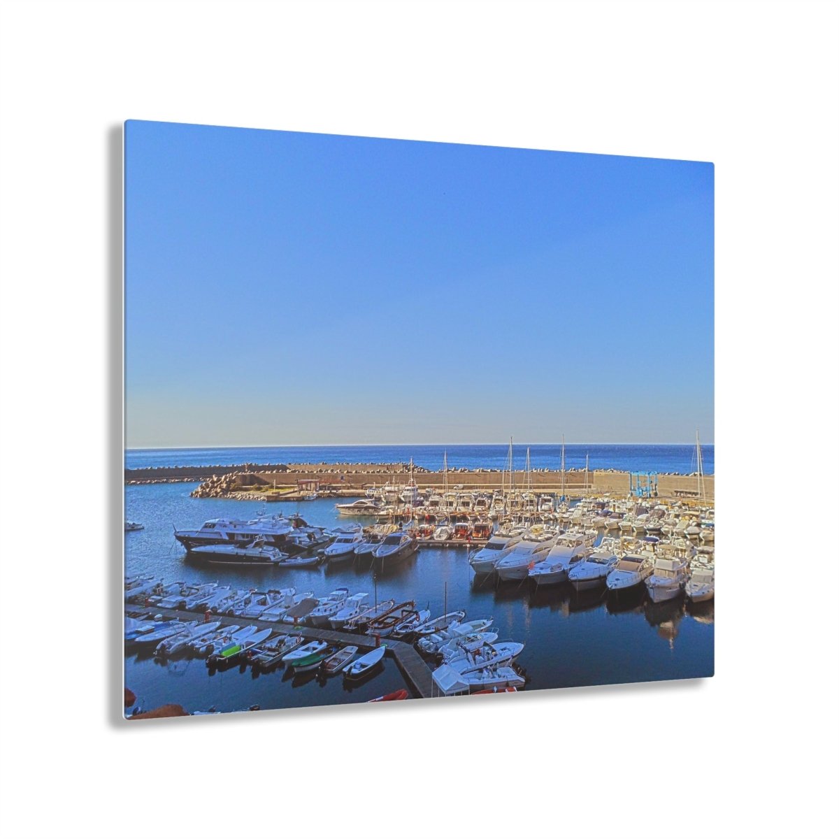 Marina in Maratea Bay on Acrylic Glass Wall Art - Cosas y Punto