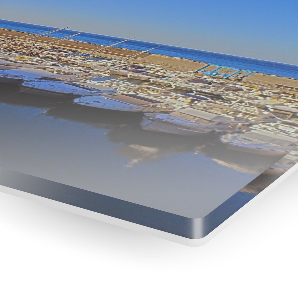 Marina in Maratea Bay on Acrylic Glass Wall Art - Cosas y Punto