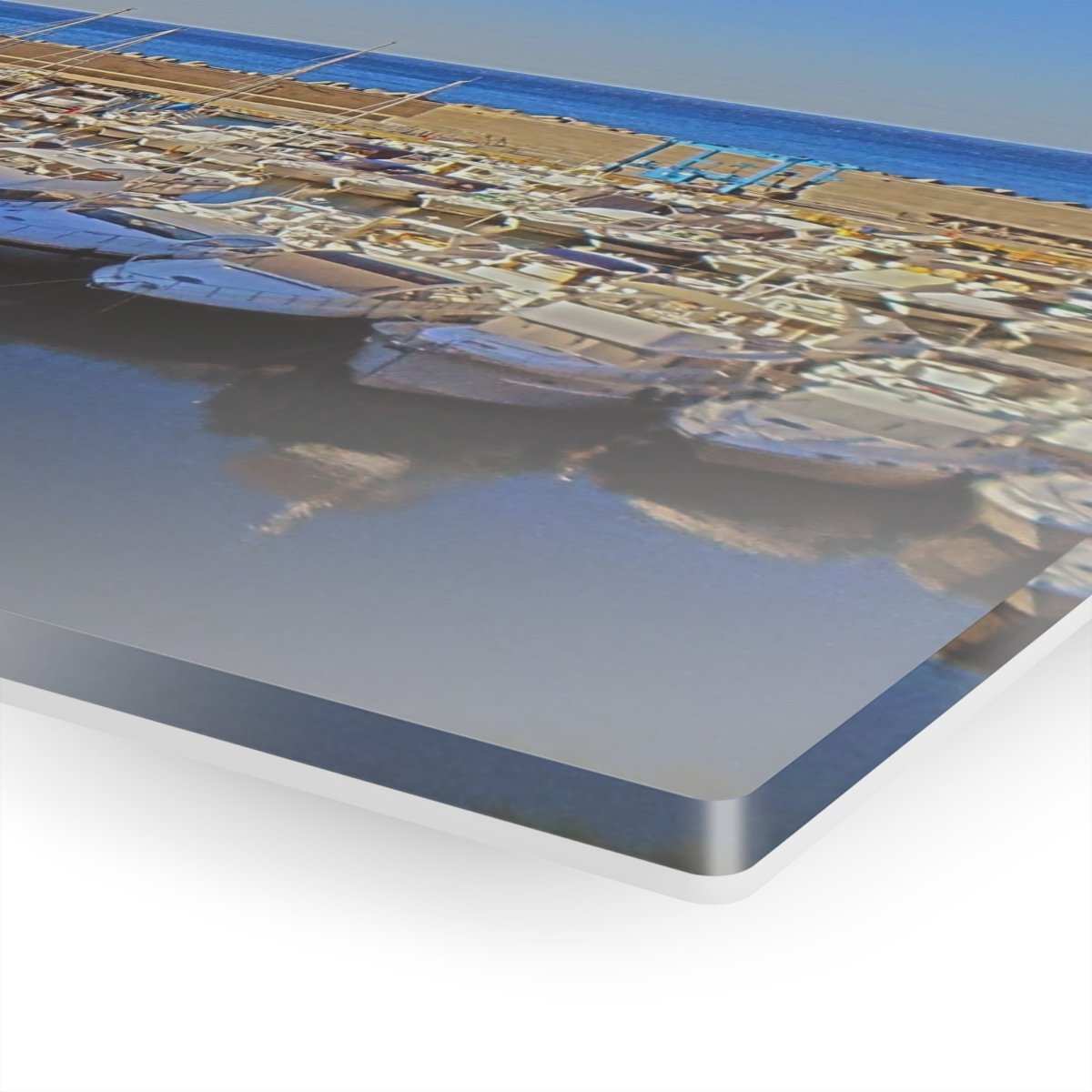 Marina in Maratea Bay on Acrylic Glass Wall Art - Cosas y Punto