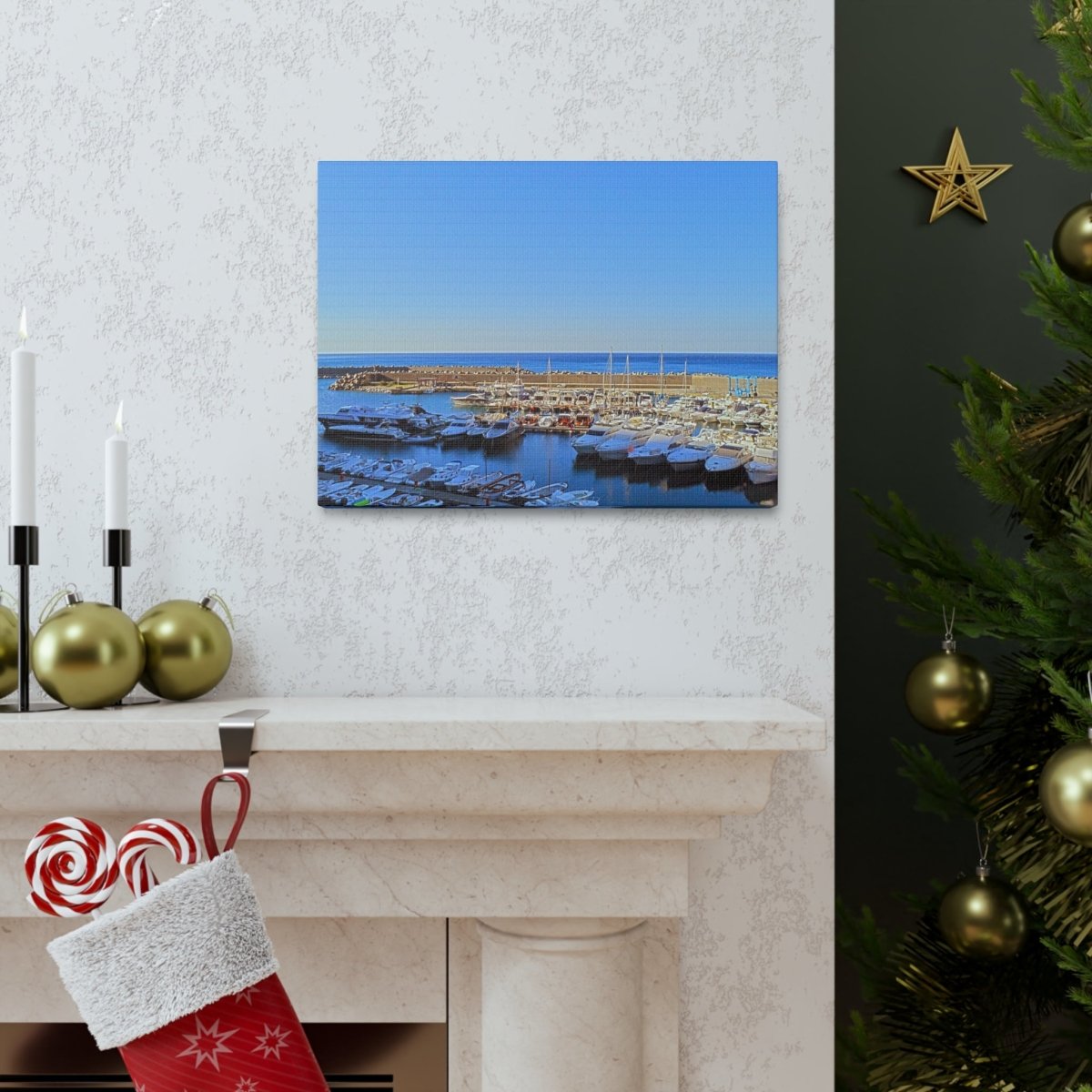 Marina in Maratea Bay on Canvas - Cosas y Punto