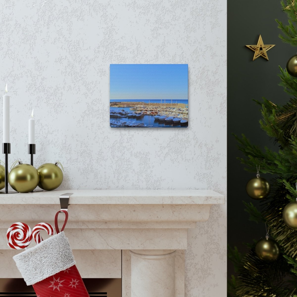 Marina in Maratea Bay on Canvas - Cosas y Punto