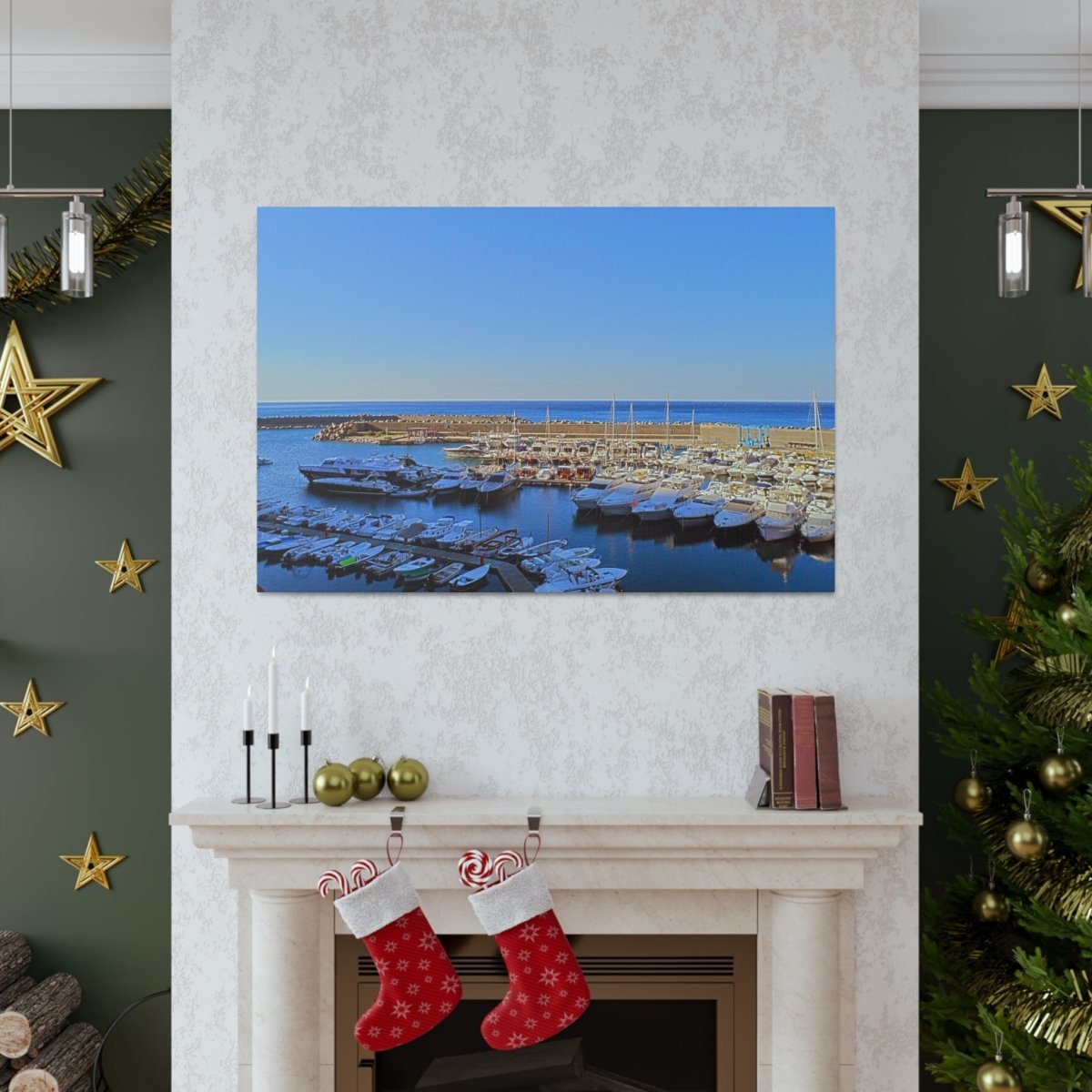 Marina in Maratea Bay on Canvas - Cosas y Punto