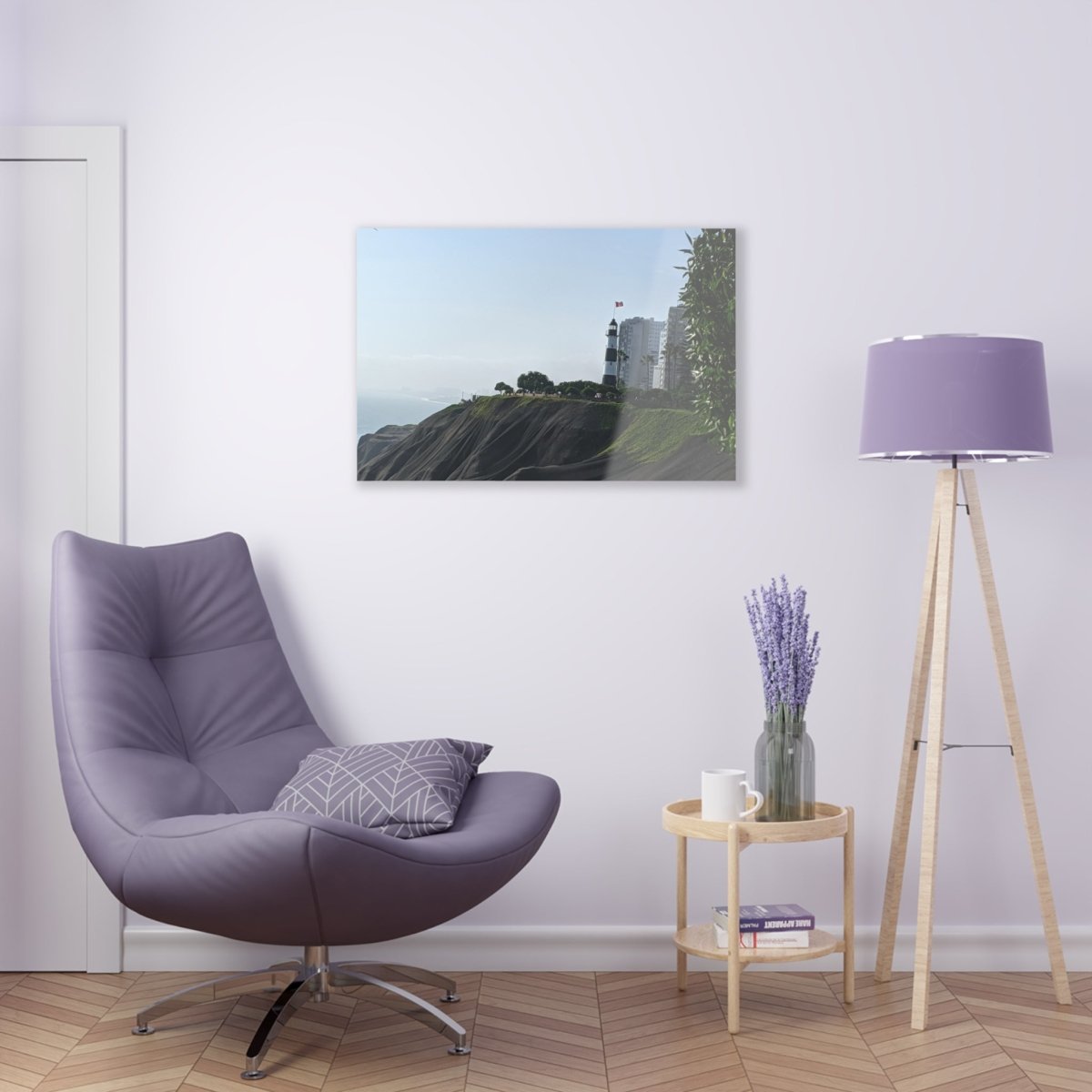 Miraflores Lighthouse in Lima Peru on Acrylic Glass Wall Art - Cosas y Punto