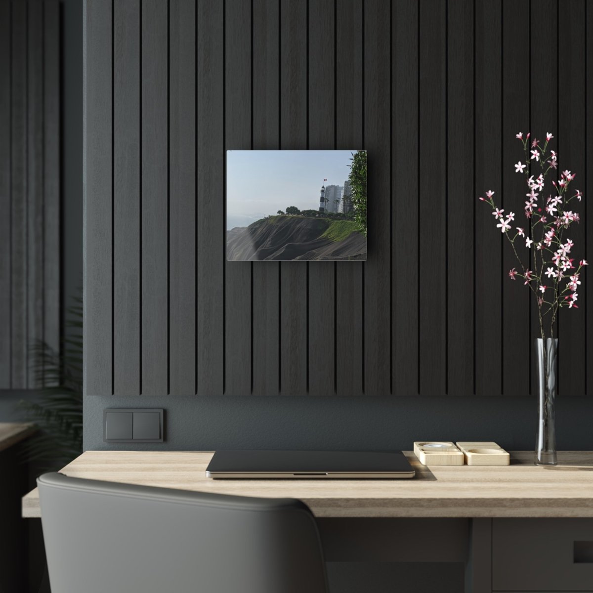 Miraflores Lighthouse in Lima Peru on Acrylic Glass Wall Art - Cosas y Punto