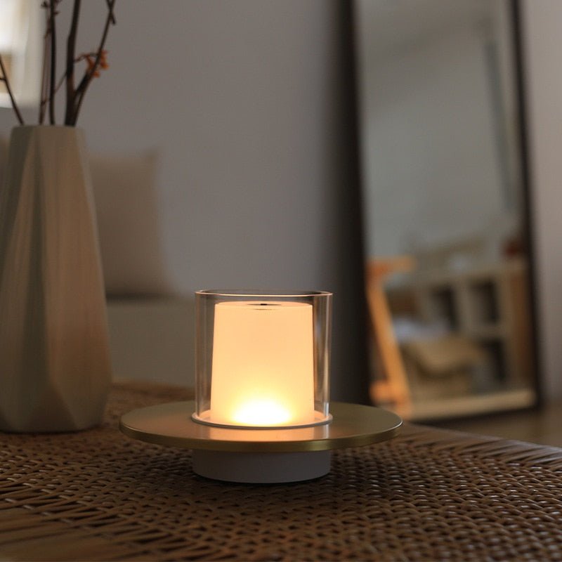 Modern Candlelight Ambience Rechargeable Table Lamp - Cosas y Punto