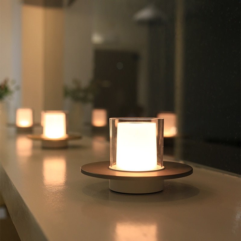Modern Candlelight Ambience Rechargeable Table Lamp - Cosas y Punto