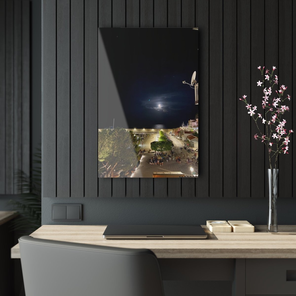 Moon over Maratea on Acrylic Glass Wall Art - Cosas y Punto
