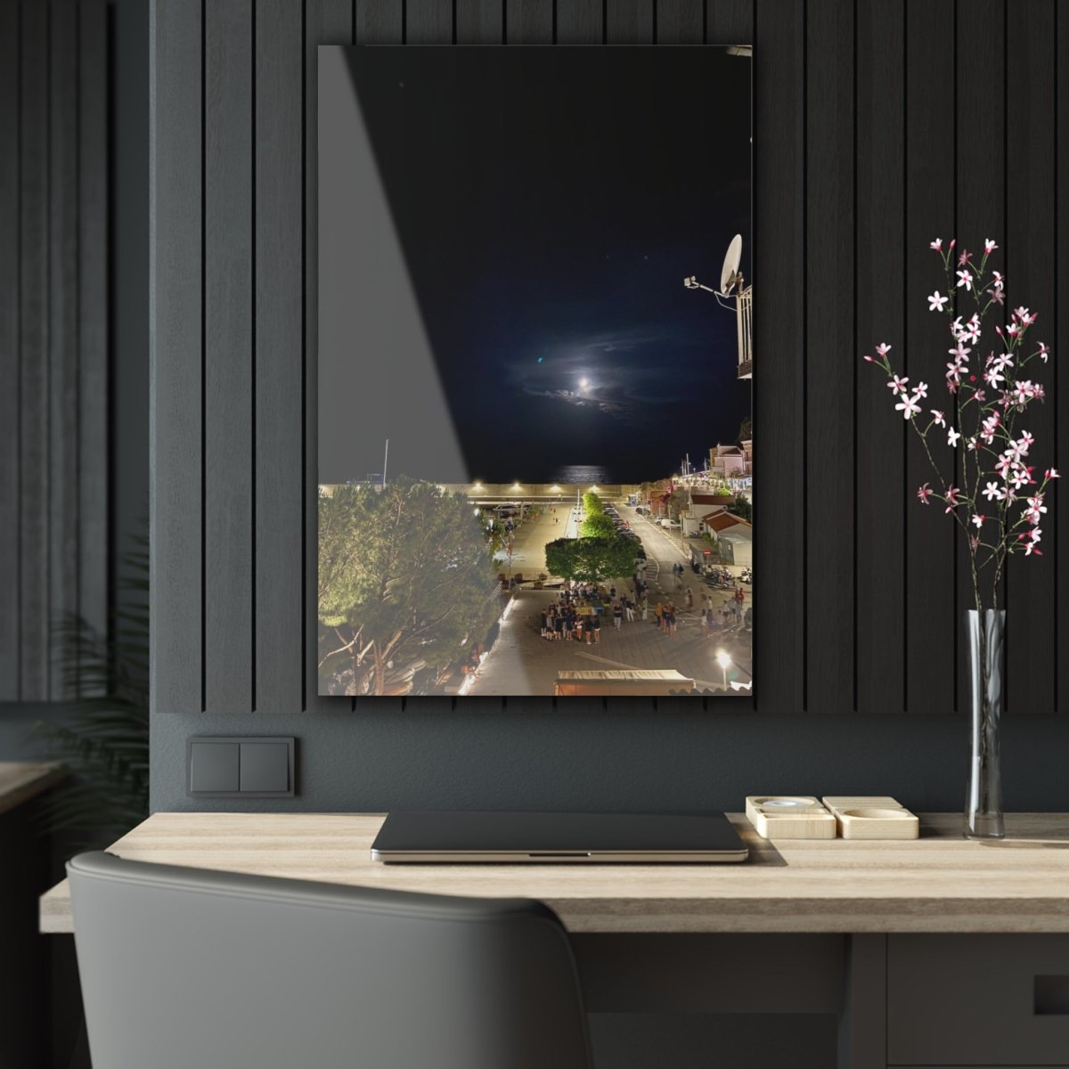 Moon over Maratea on Acrylic Glass Wall Art - Cosas y Punto