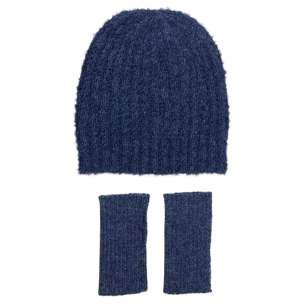 Navy Minimalist Alpaca Gloves - Cosas y Punto
