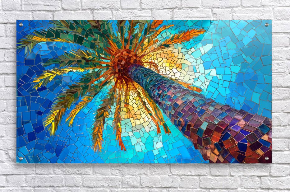 Neon Palm Vista - Wall Art - Cosas y Punto