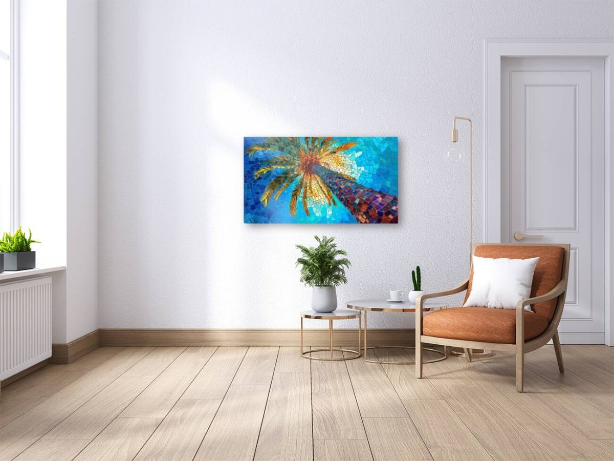 Neon Palm Vista - Wall Art - Cosas y Punto