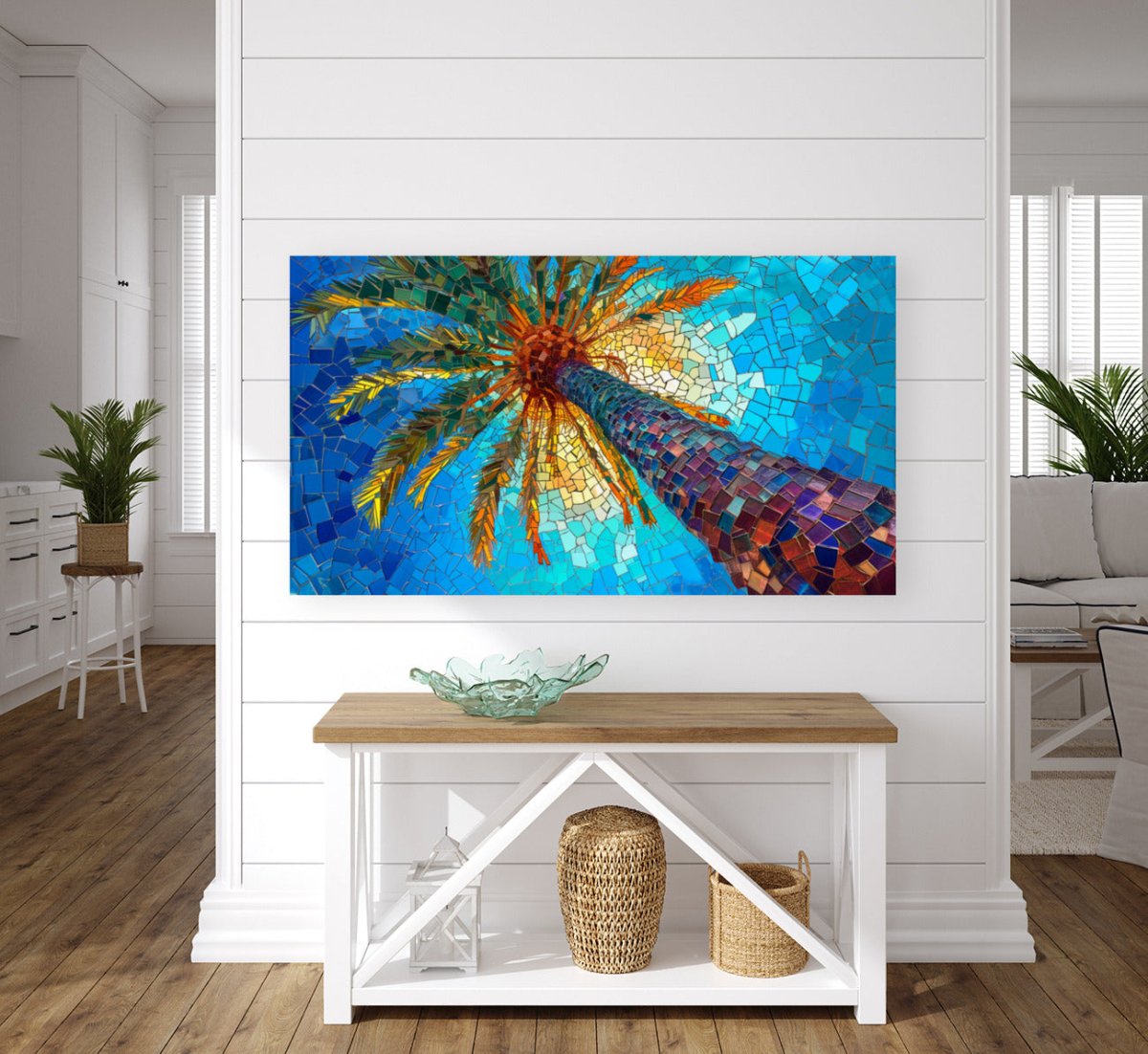 Neon Palm Vista - Wall Art - Cosas y Punto