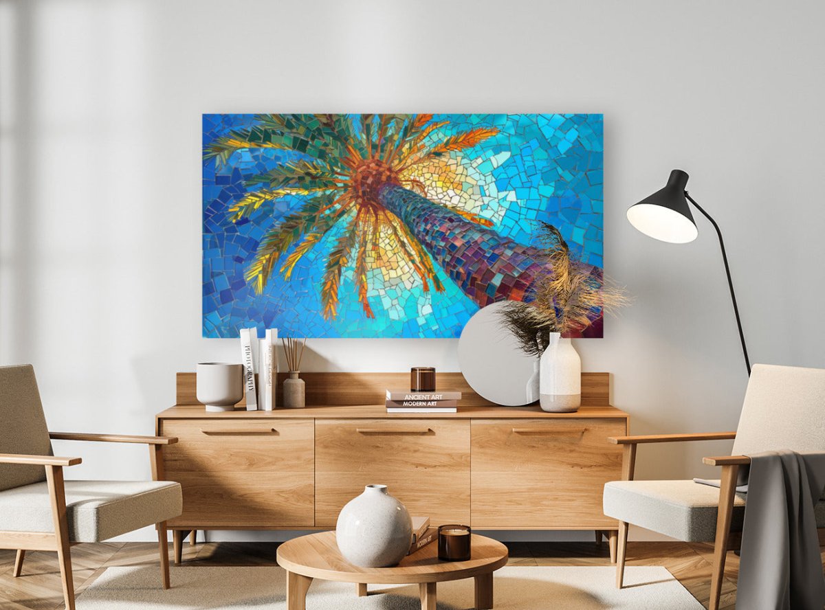 Neon Palm Vista - Wall Art - Cosas y Punto